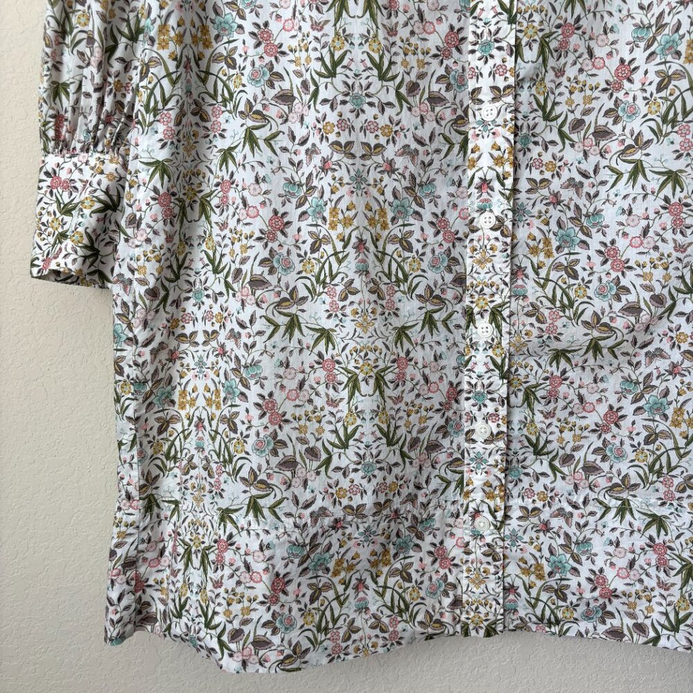 J. Crew Puff-Sleeve Mini Shirt-Dress in Liberty® Tapestry Floral - Picture 5 of 12